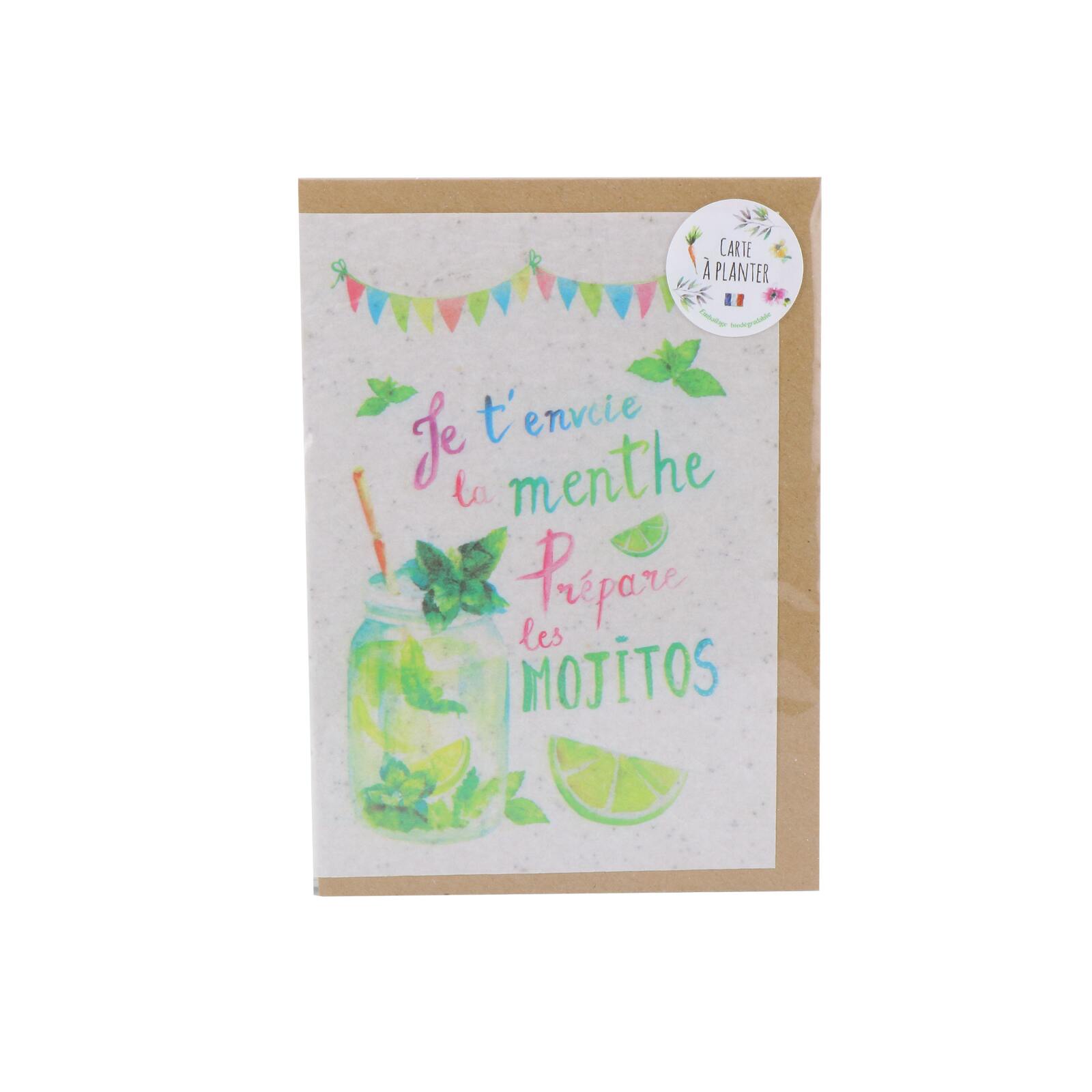 LES CARTES DE LULU Carte MOJITO Coloris Vert, Blanc - 4MURS