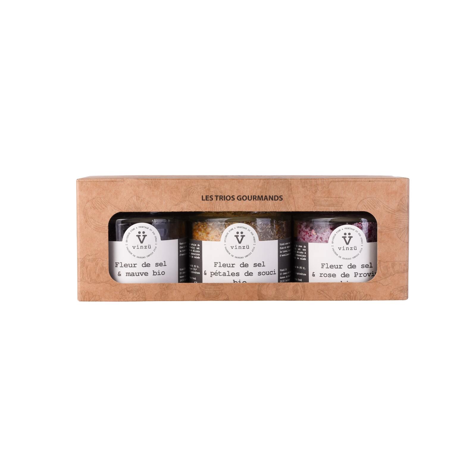 VINZ Coffret FLEUR DE SEL AUX FLEURS BIO 4MURS   1747235 Coffret Fleur De Sel Aux Fleurs Bio 